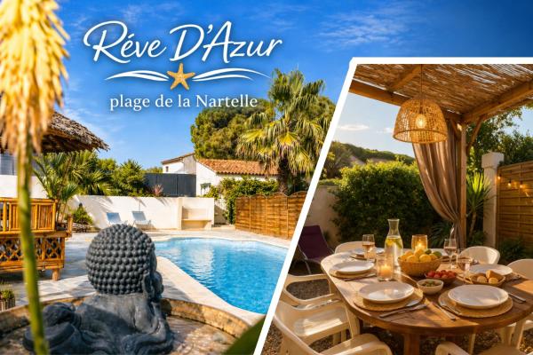 Maison Julia bord de mer - 2 Chambres - Plage de la Nartelle - Sainte Maxime - Piscine partagée - Parking - BBQ - Draps inclus, Брондау Демалыс үйі La Nartelle Mimosa Road