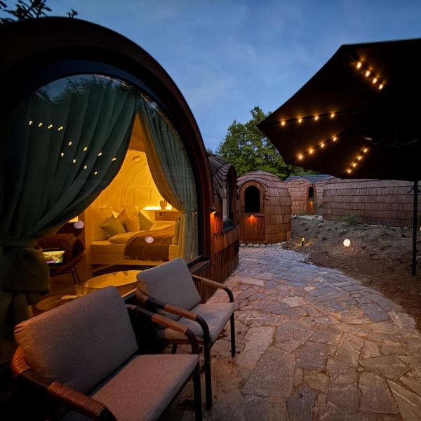 NEU Feinzeit Chalet mit privater Sauna, Брондау Шале Frensdorf Upper Franconia